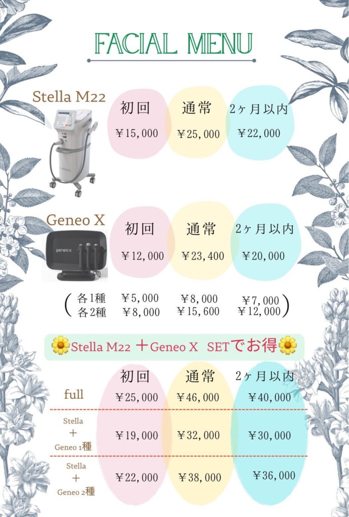 施術前日・当日の流れとお値段